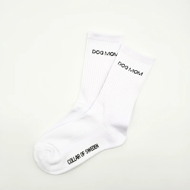 White Tube Socks - Dog Mom