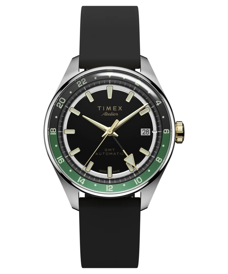 Timex Atelier GMT Première M1a 38mm Swiss Made Automatic NBR Synthetic Rubber Strap