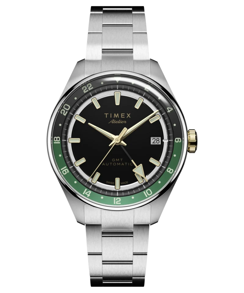 Timex Atelier GMT Première M1a 38mm Swiss Made Automatic Stainless Steel Bracelet