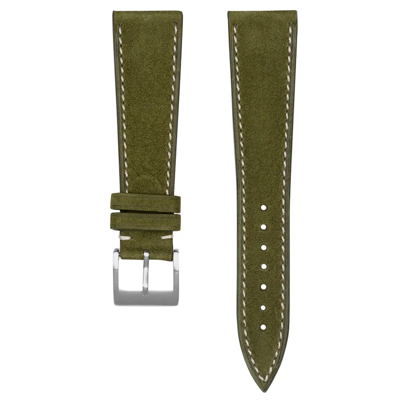 Monochrome - Correa de reloj de nobuk - Verde