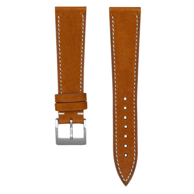 Monochrome - Correa de reloj de nobuk - Coñac