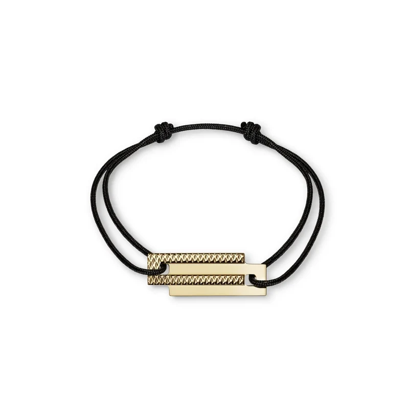 Pulsera con cordón de oro vermeil
