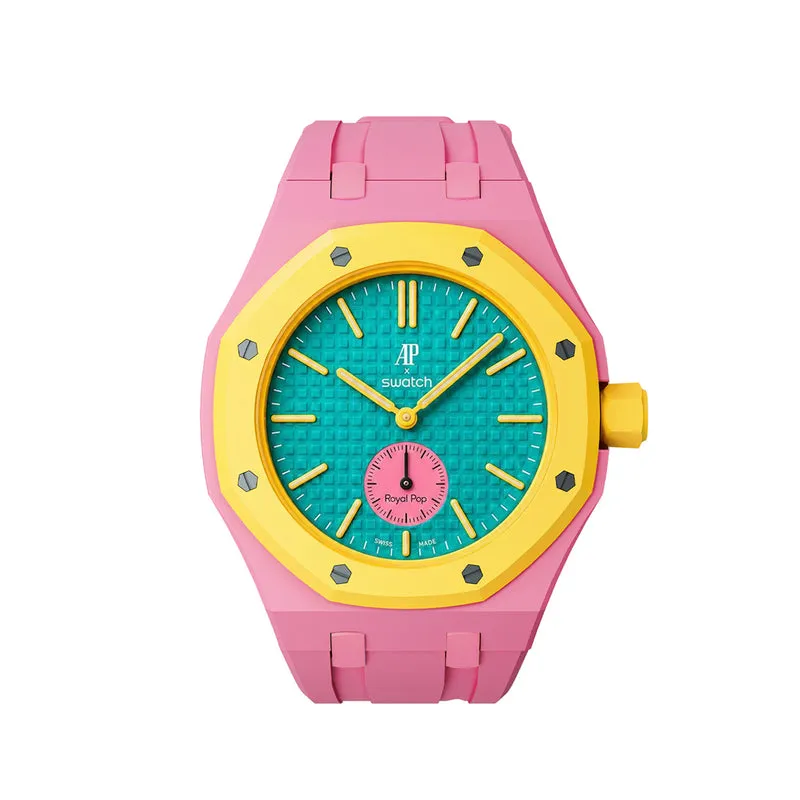 Rubber strap & Case for the Swatch x AP Royal Pop OTG ROZ