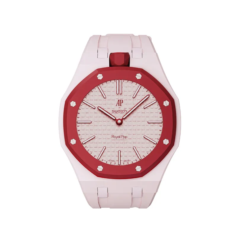Rubber strap & Case for the Swatch x AP Royal Pop Otto Rosso
