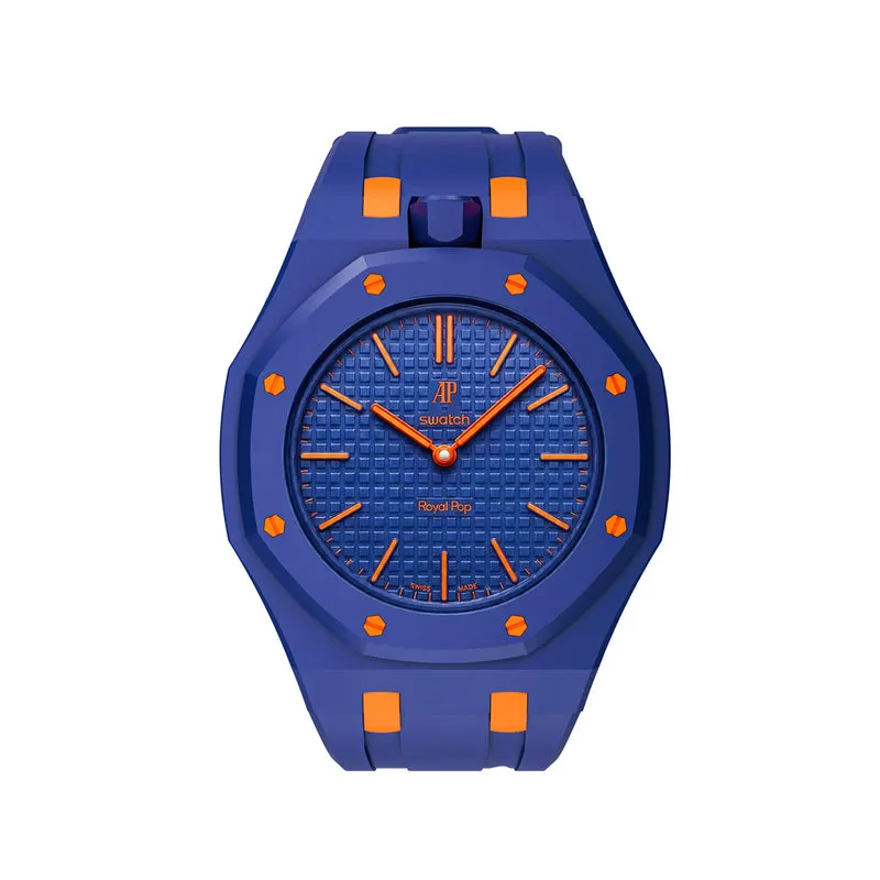 Rubber strap & Case for the Swatch x AP Royal Pop Orenji Hachi