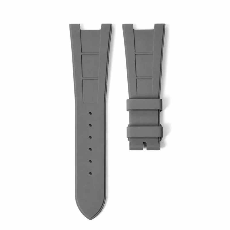 FKM Vulcanized Dark Grey Rubber Strap for Patek Nautilus