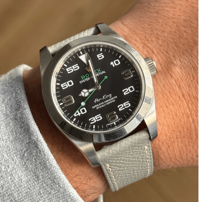 Grey Epsom Leather Strap