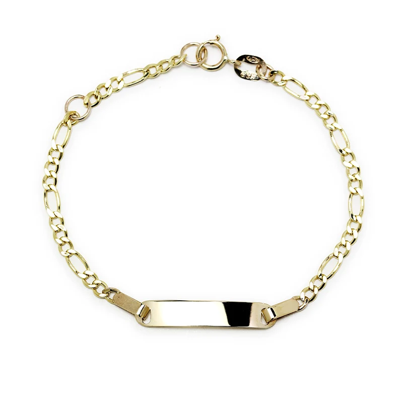 Pulsera Nomeolvides 3x1 de Oro de 9 Quilates para Bebé