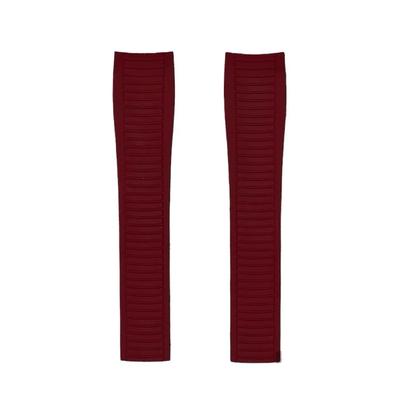 FKM Vulcanized Bordeaux Rubber Strap for Patek Aquanaut