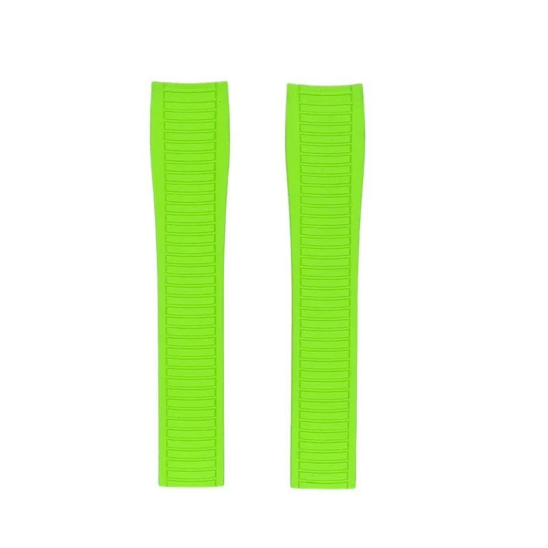 FKM Vulcanized Lime Green Rubber Strap for Patek Aquanaut