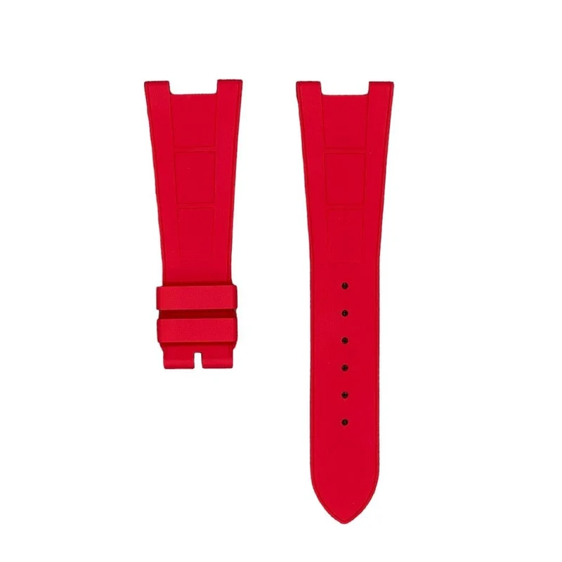 FKM Vulcanized Flashy Red Rubber Strap for Patek Nautilus