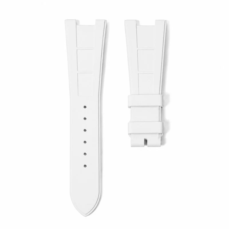 FKM Vulcanized White Rubber Strap for Patek Nautilus