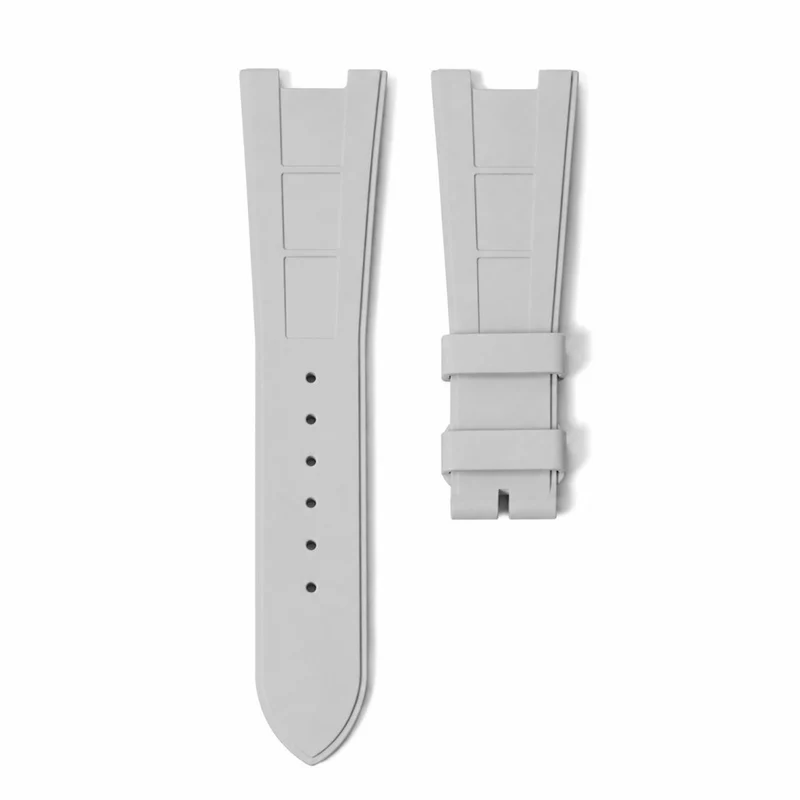 FKM Vulcanized Grey Rubber Strap for Patek Nautilus