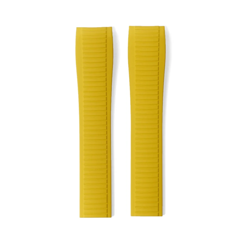 FKM Vulcanized Yellow Rubber Strap for Patek Aquanaut