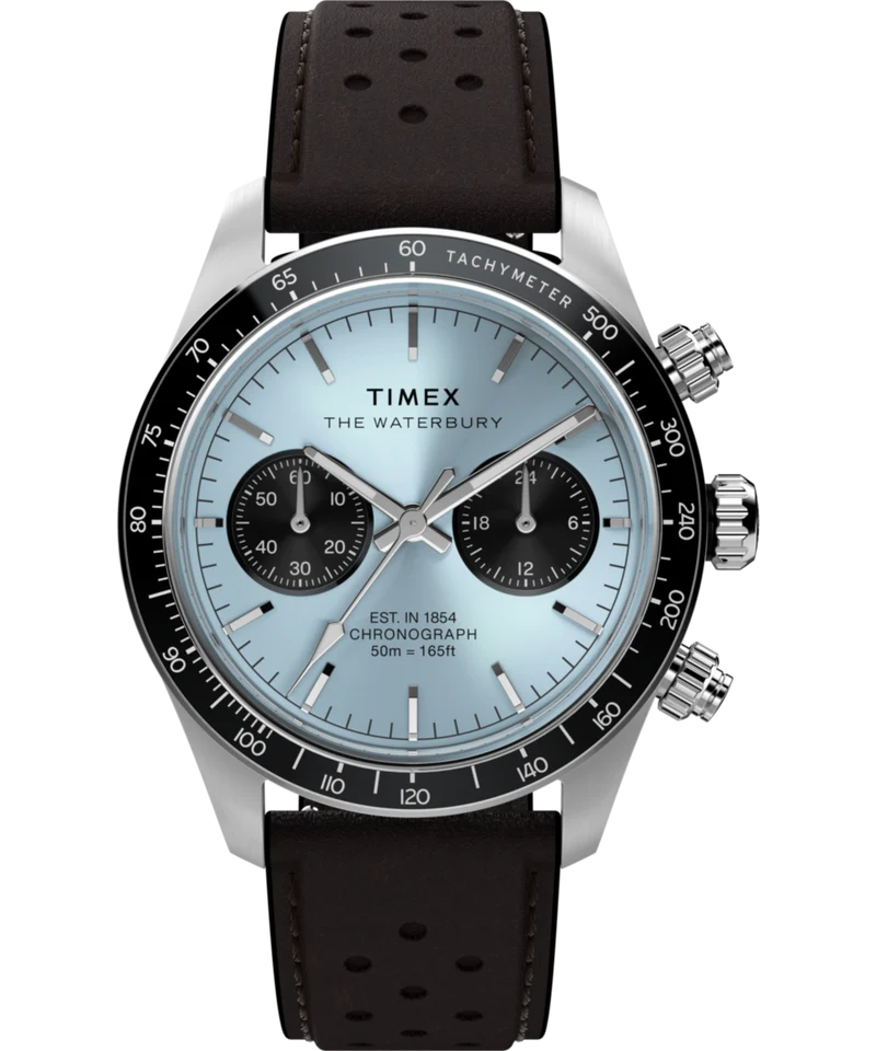 Waterbury Heritage Chronograph 39mm Leather Strap Watch