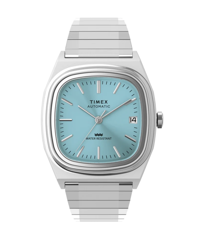 Timex® Automatic 1983 E Line 34mm Stainless Steel Expansion Band Watch