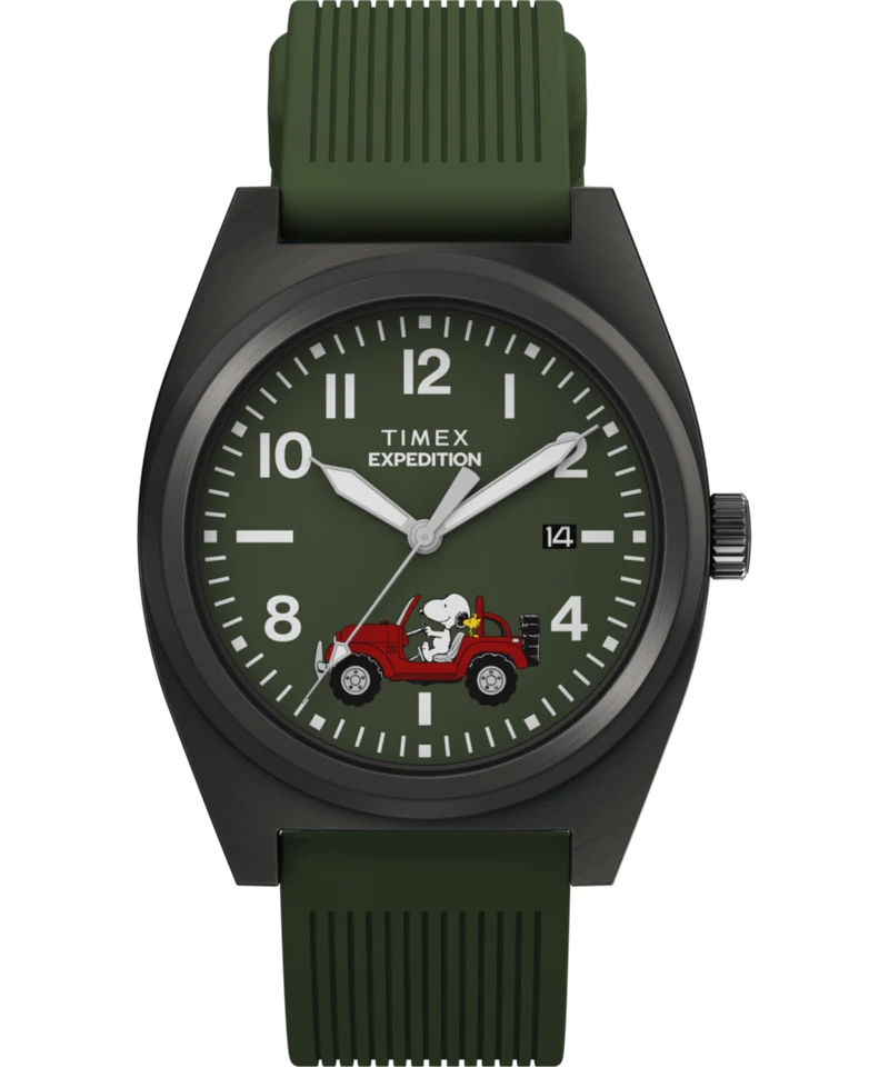 Peanuts® x Timex Expedition Snoopy Road Trip 39mm Silicone Strap Watch