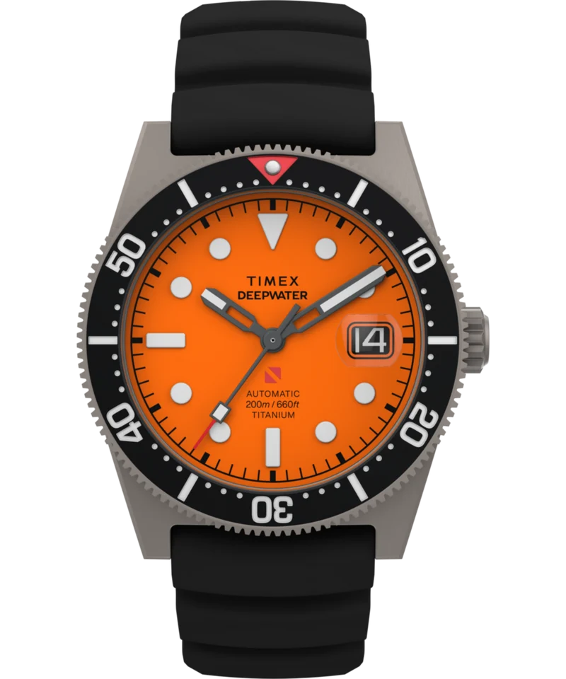 Deepwater Reef 200 Titanium Automatic 41mm Synthetic Rubber Strap Watch