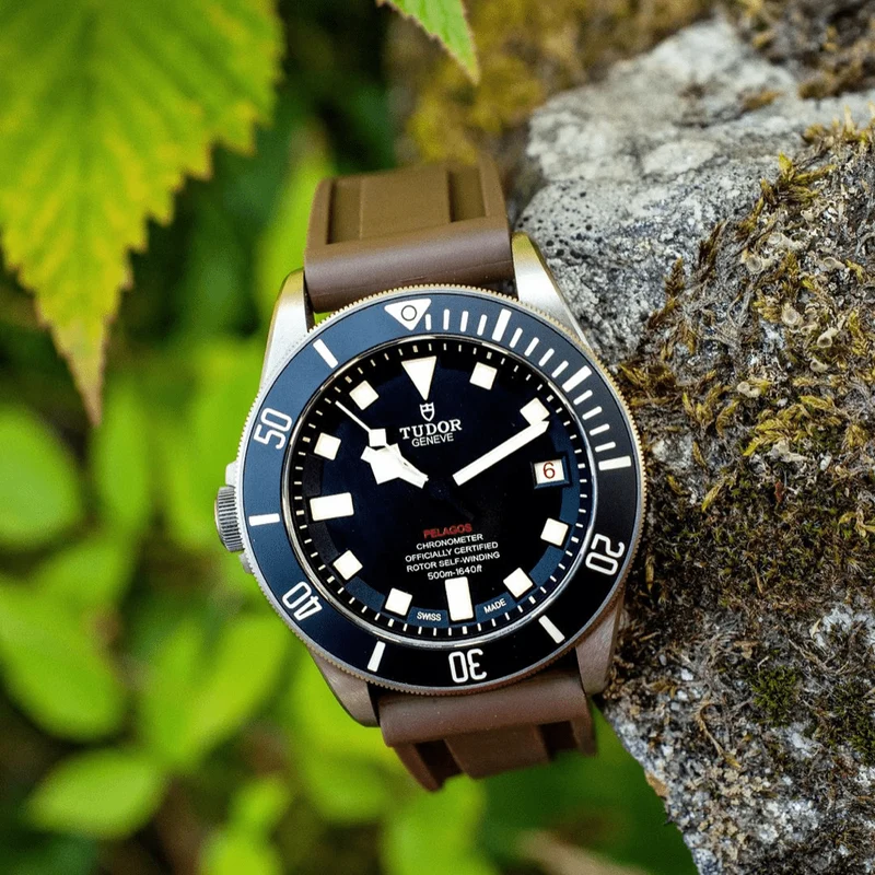 22mm Universal Brown Rubber Strap