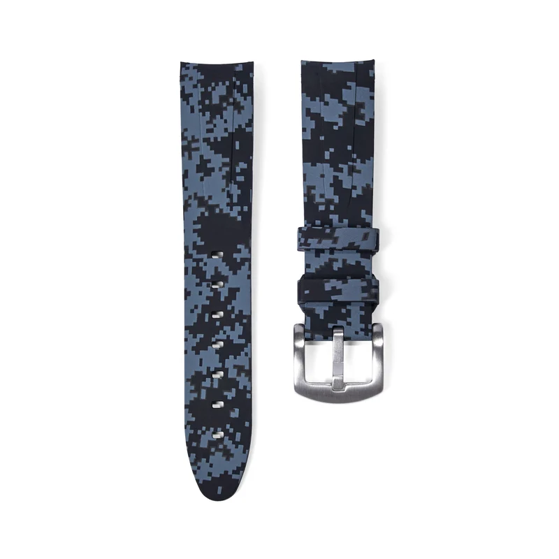 20mm Curved Ended Digi Camo Rubber Strap