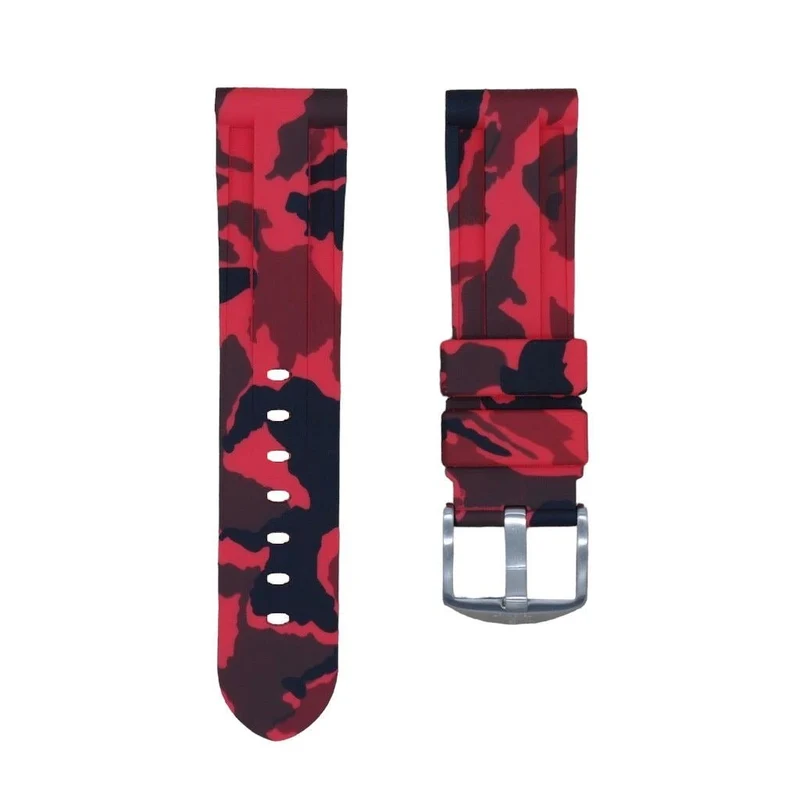 Red Camo Rubber Strap -iwatch-
