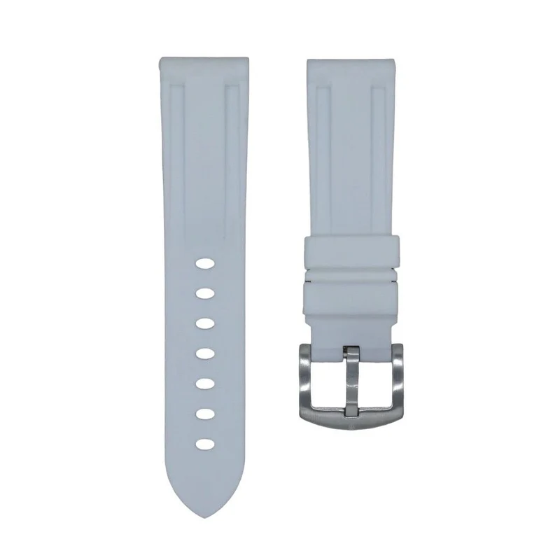 22mm Universal White Rubber Strap