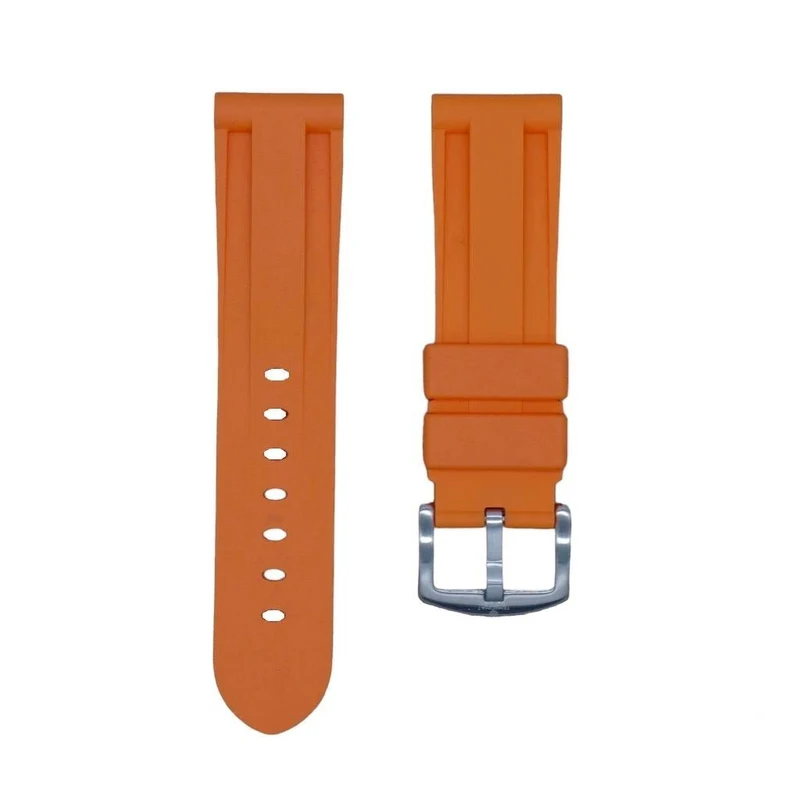 22mm Universal Orange Rubber Strap