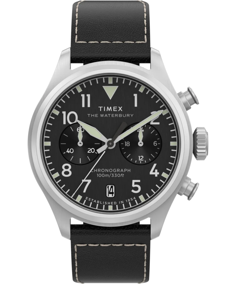 Waterbury Ace Chronograph 41mm Leather Strap Watch