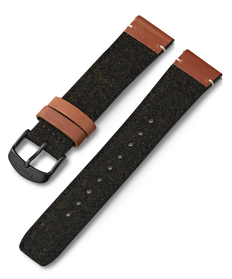 20mm Fabric Strap with Leather Accents