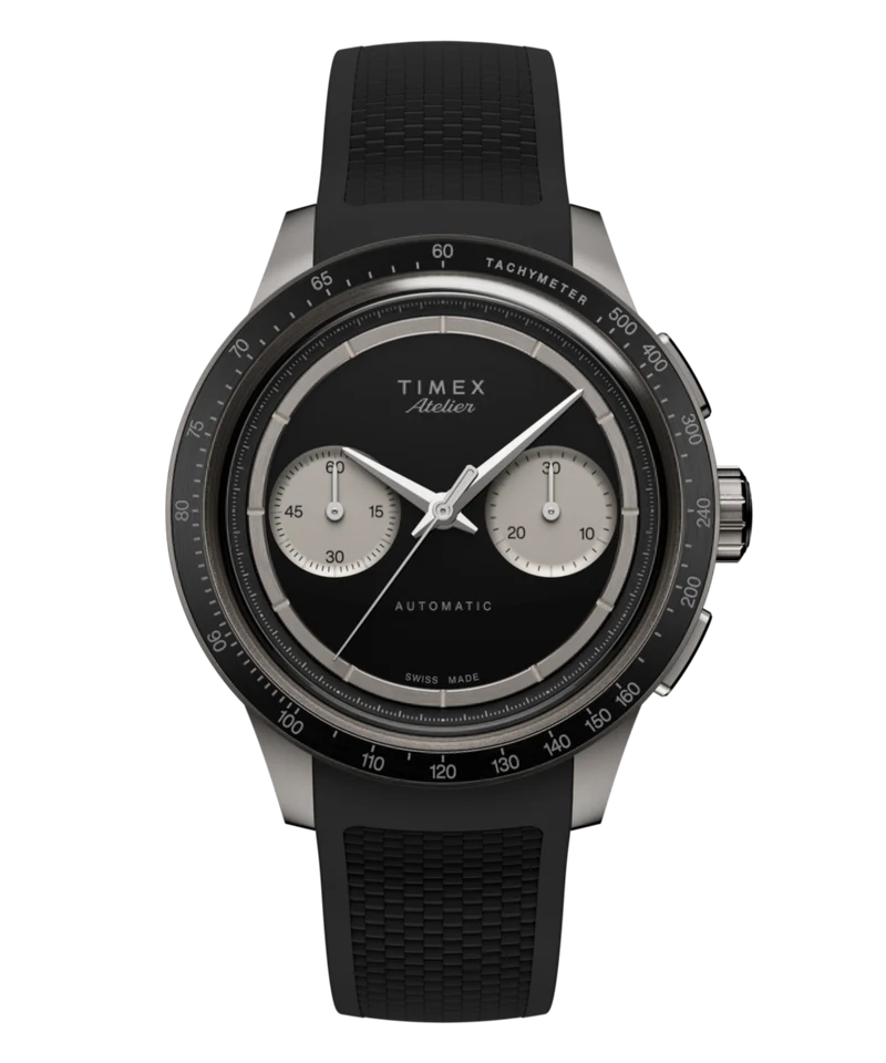 Timex Atelier Chronograph Automatic M1a Ti 42mm Swiss Made NBR Synthetic Rubber Strap
