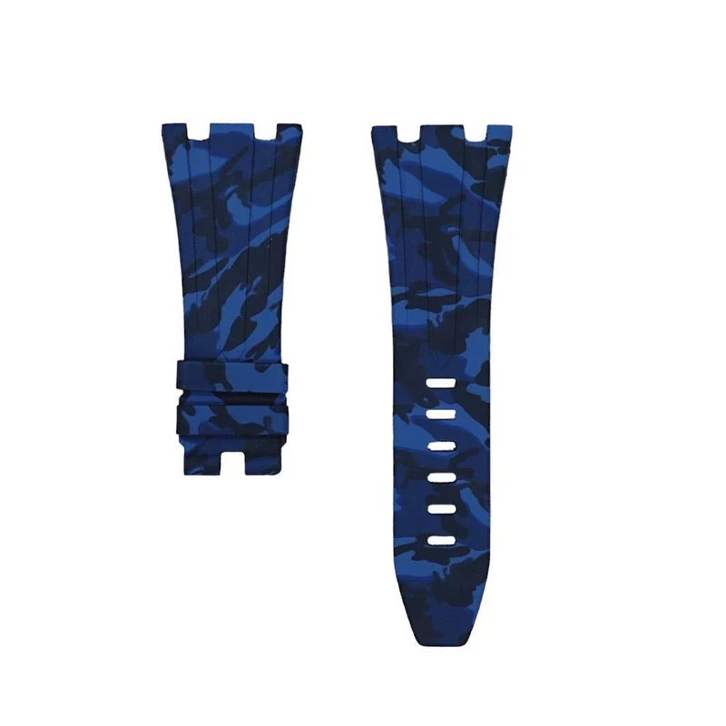 Blue Camo Rubber Strap for AP 42mm