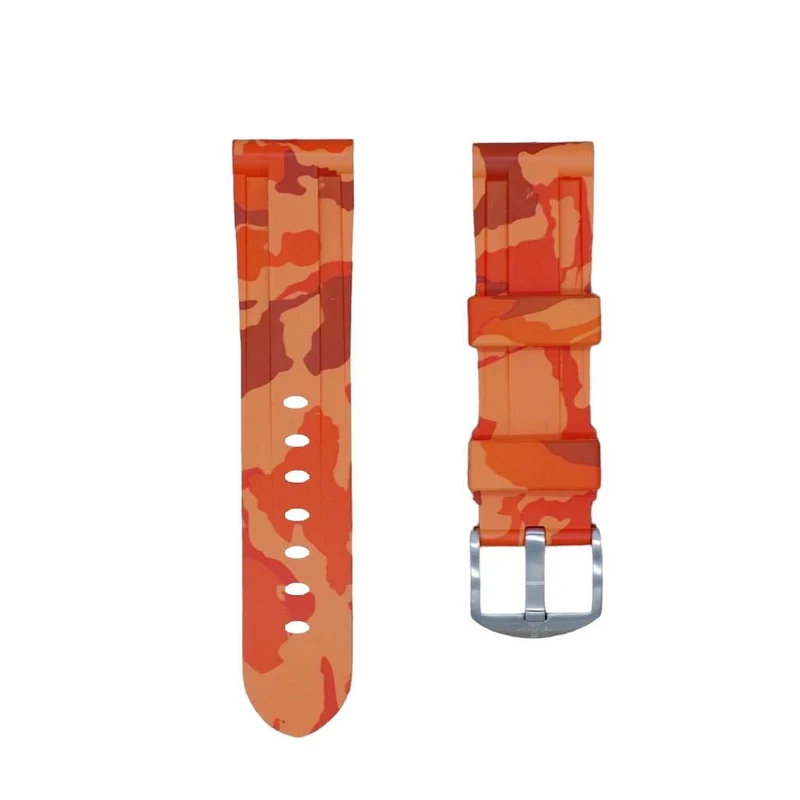 Orange Camo Rubber Strap -iwatch-