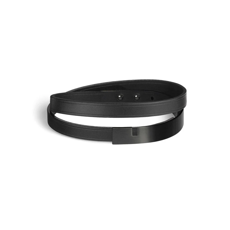 Pulsera de acero negro para hombre | U’TURN TWICE