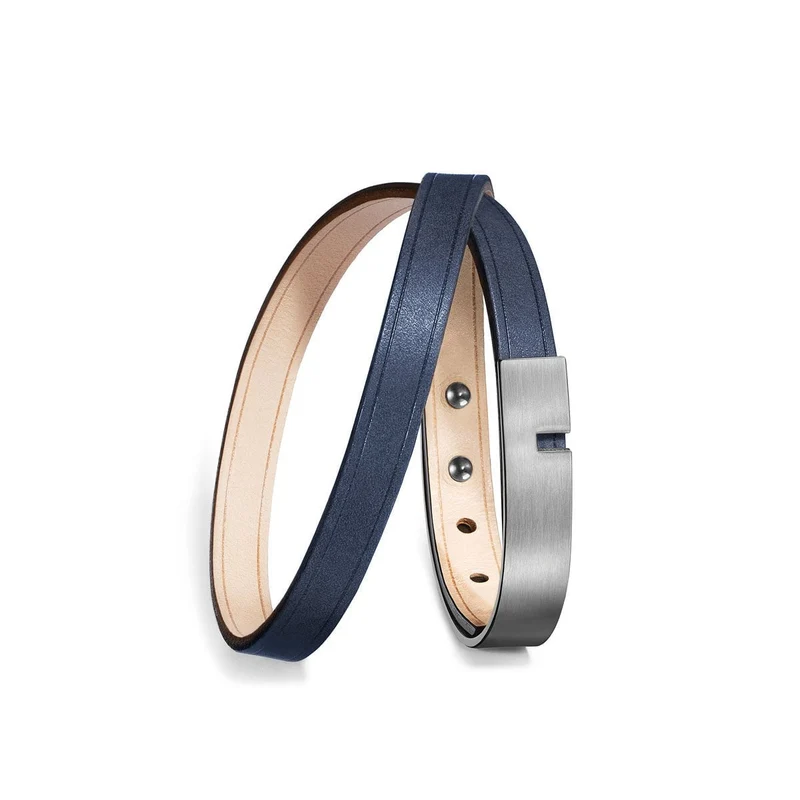 Pulsera de cuero azul | U'TURN TWICE
