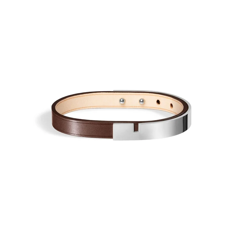 Pulsera de cuero marrón para hombre | U-TURN.9