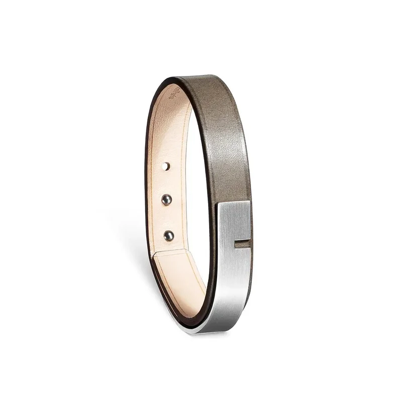 Pulsera de cuero gris | U'TURN