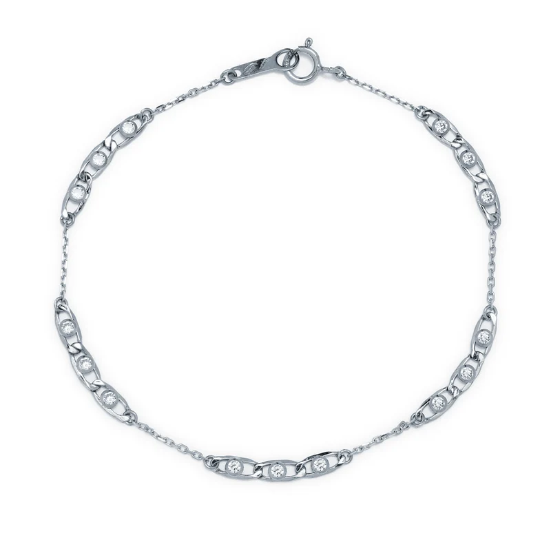 Pulsera de Oro de 9 Quilates con Circonitas