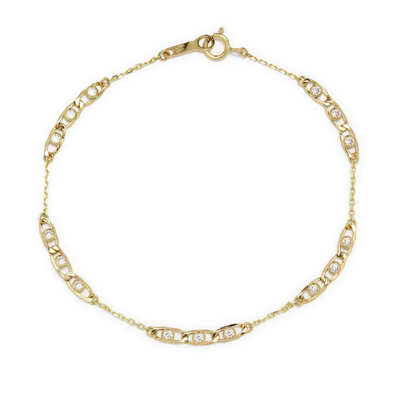 Pulsera Bocelada de Oro de 9 Quilates