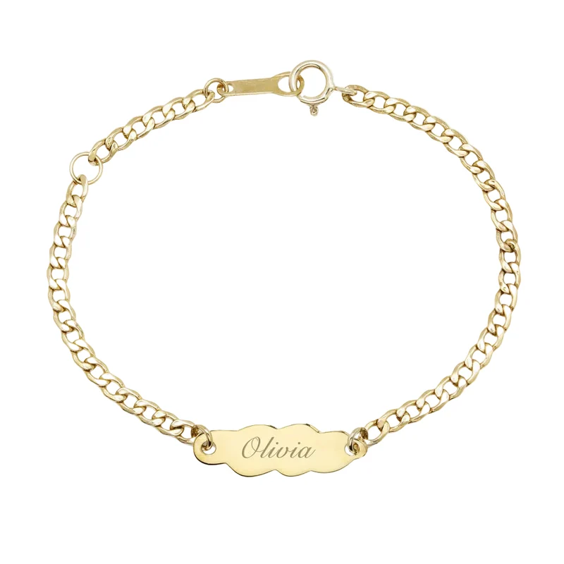 Pulsera Nomeolvides de Oro de 9 Quilates para Bebé