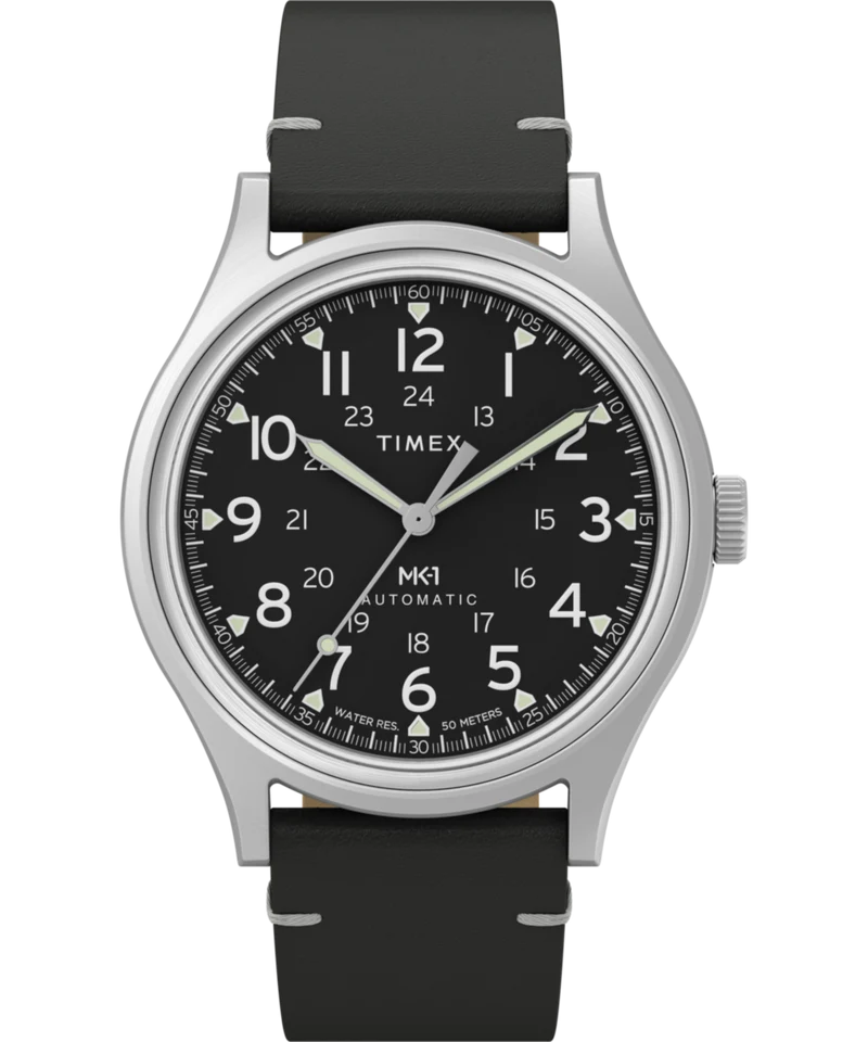 Timex MK1 Automatic 40mm Leather Strap Watch