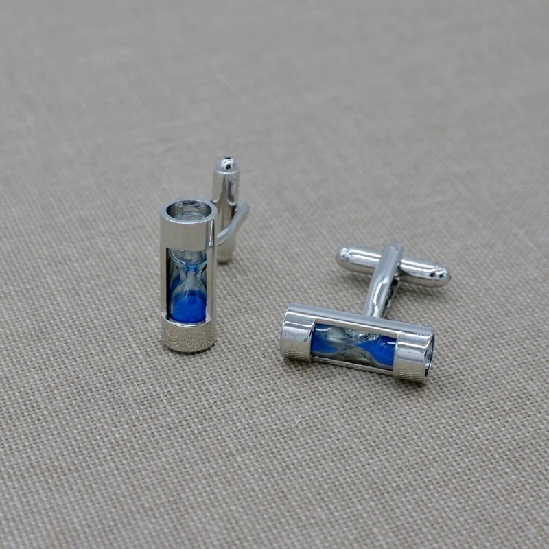 Blue Sand Clock Cufflinks