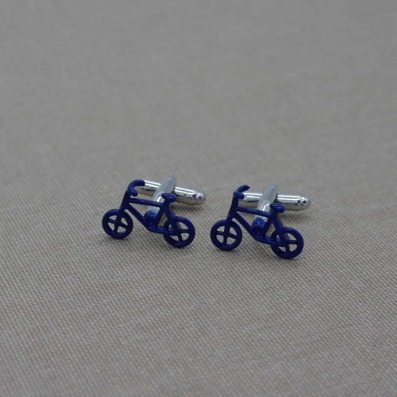 Blue Bike Cufflinks