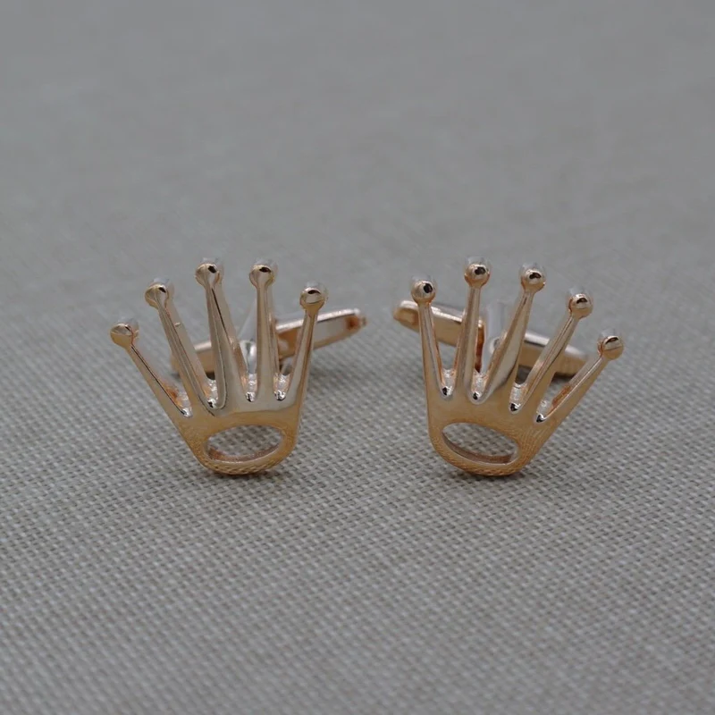 Rose Gold Crown Cufflinks