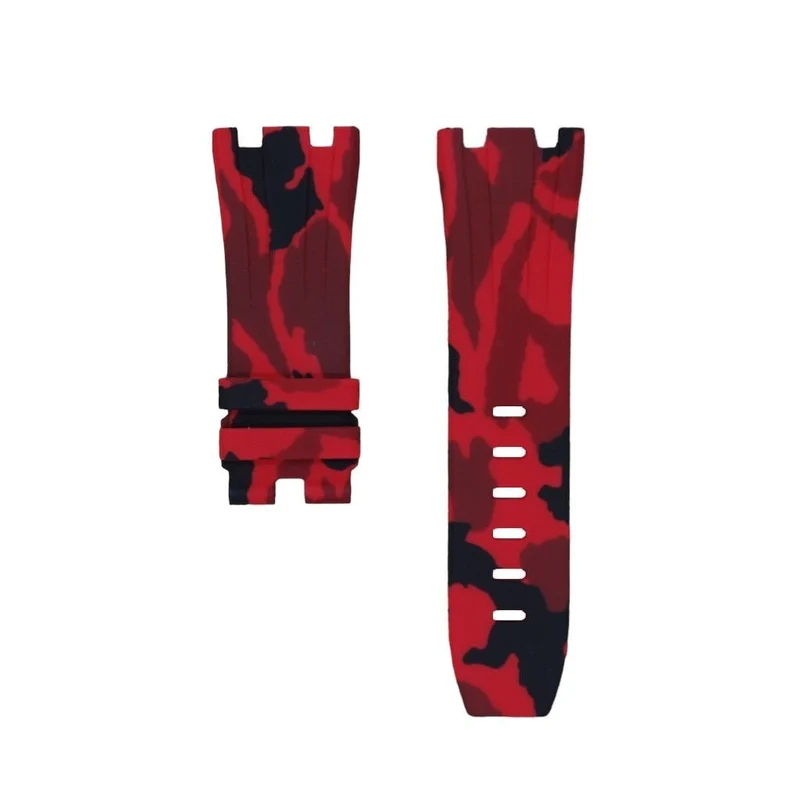 Red Camo Rubber Strap for AP 44mm