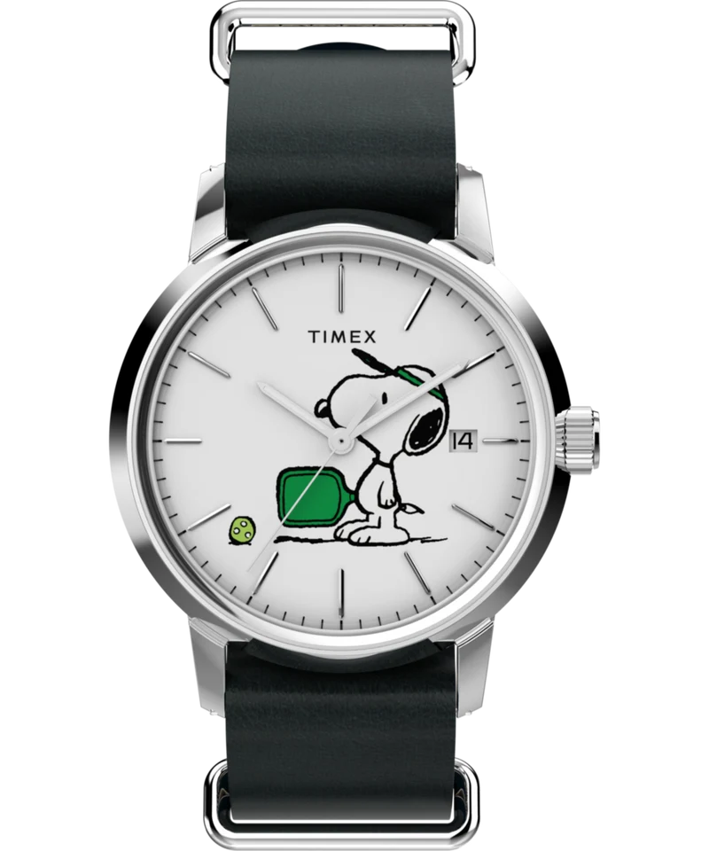 Peanuts® x Timex Marlin® Automatic Pickleball 40mm Leather Strap Watch