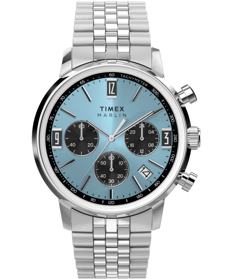Marlin® Chronograph Tachymeter 40mm Stainless Steel Bracelet Watch