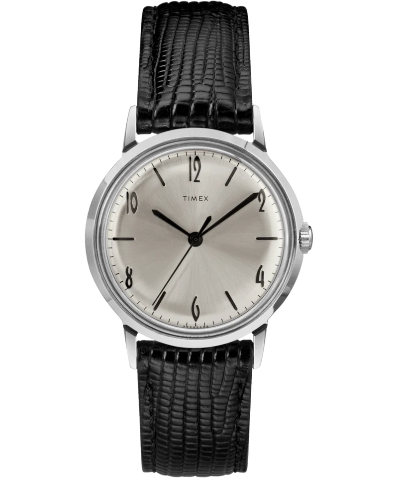 Marlin® 1965 Reissue Hand-Wound 34mm Leather Strap Watch