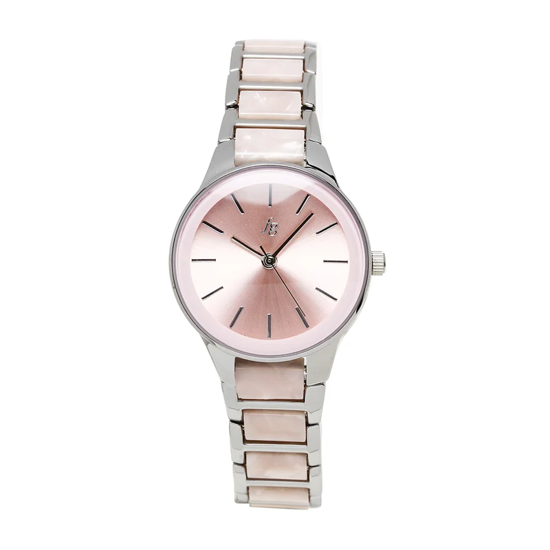 Reloj Cros FG Barcelona con Correa de Efecto Mármol Rosa