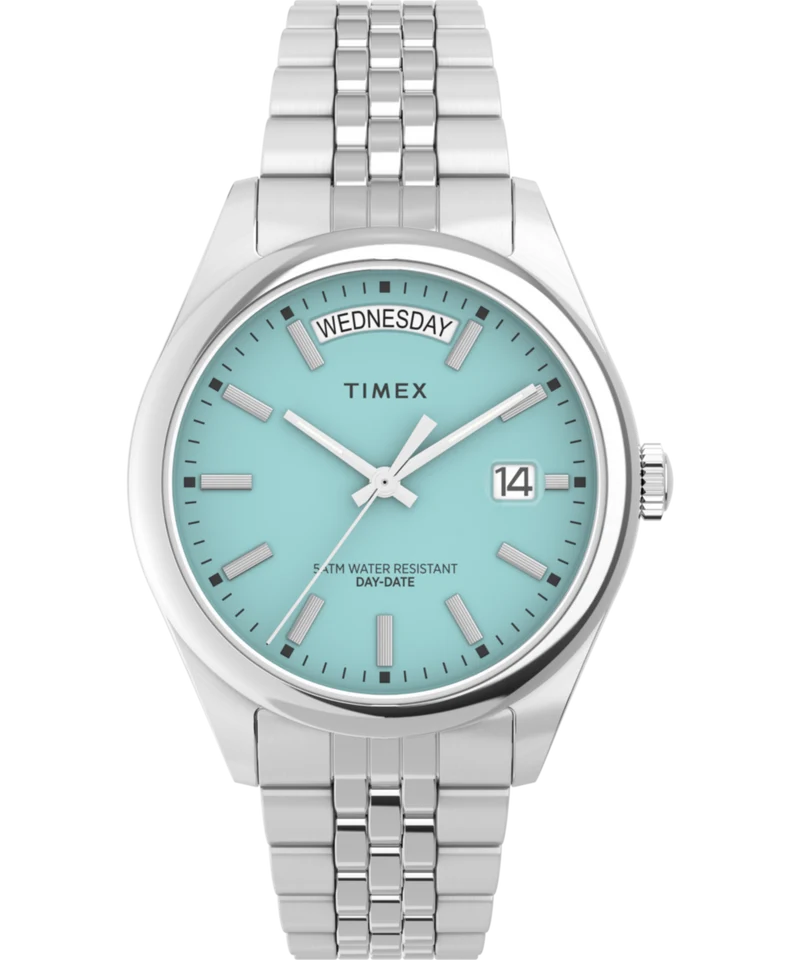 Timex Legacy Day and Date 36mm Stainless Steel Bracelet Watch