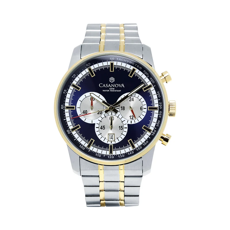 Reloj Hombre Casanova Chrono con Correa de Acero Bicolor